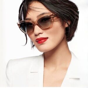 Tom Ford Women's Sunglasses - Clear/Pink Frame with Gradient Lenses